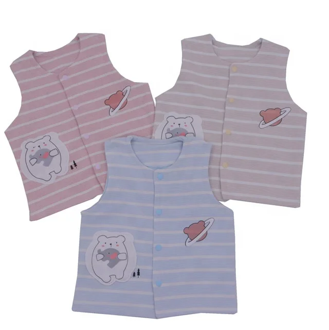 
Wholesale Organic Cotton Unisex Infant Toddler Spring Autumn Baby Vest Waistcoat 