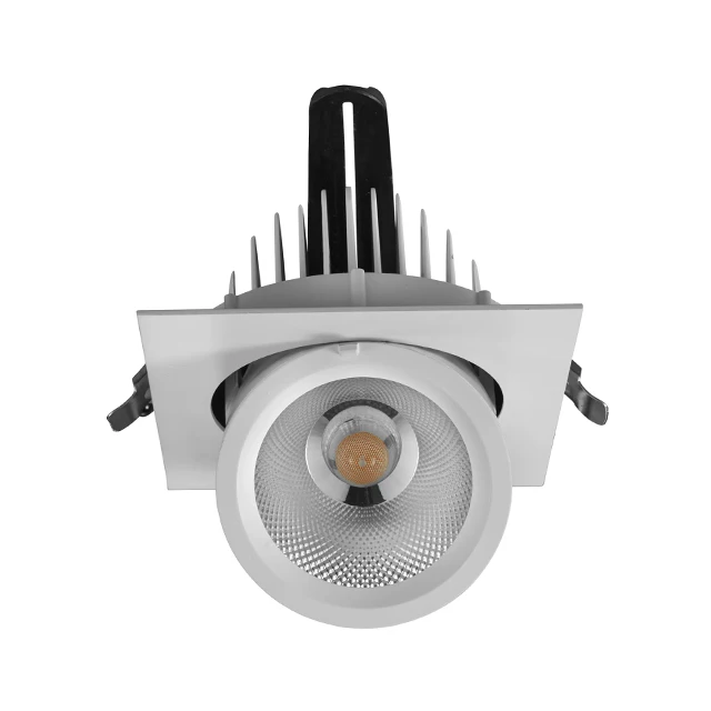 
Square Ceiling Recessed Tiltable Rotating LED Downlight Gimbal Spotlight CRI90 