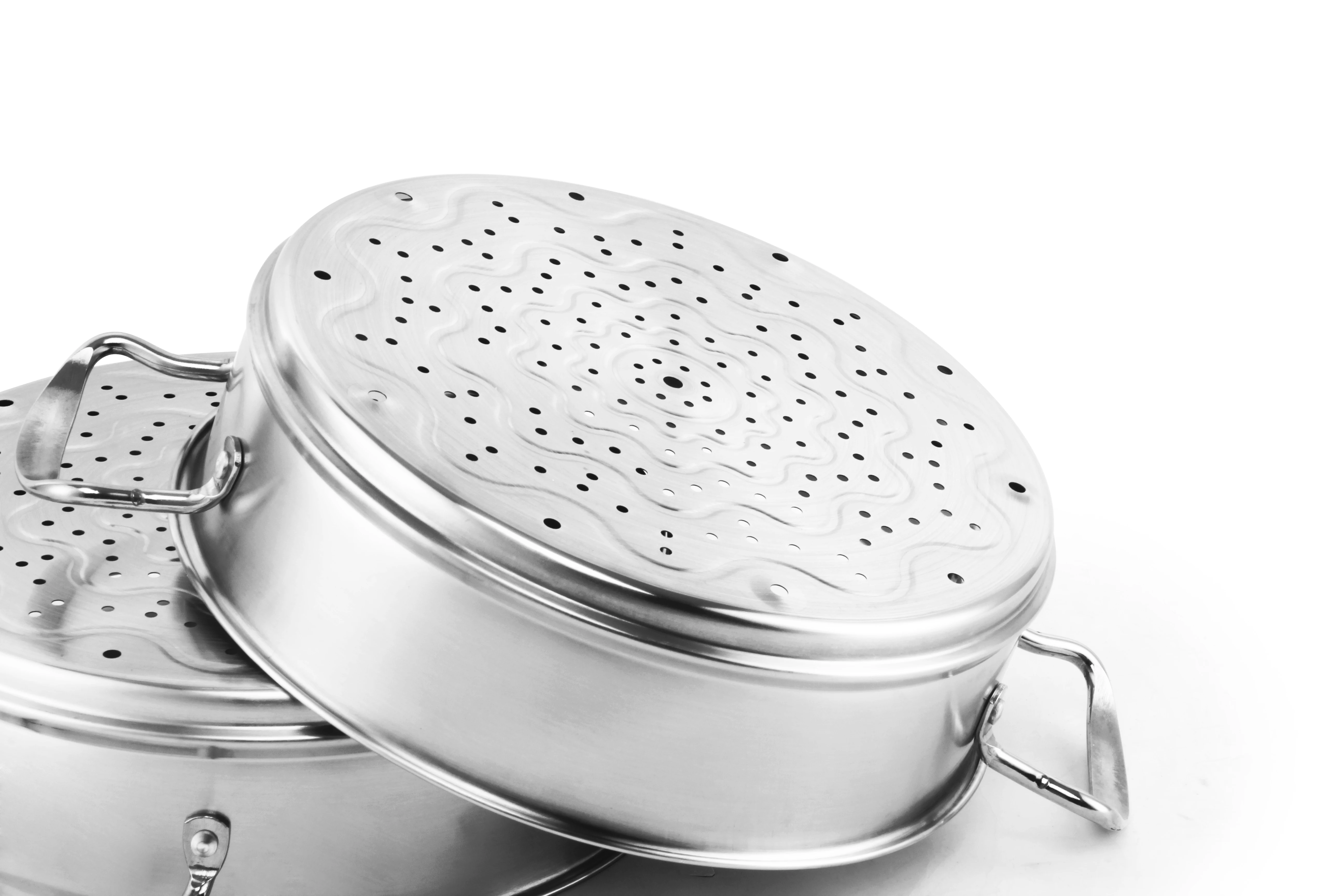 2 layer high quality stainless steel steamer soup pot /optima steamer with glass lid double boiler
