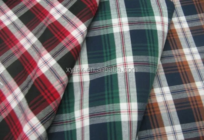 
100% cotton yarn dyed fabric 