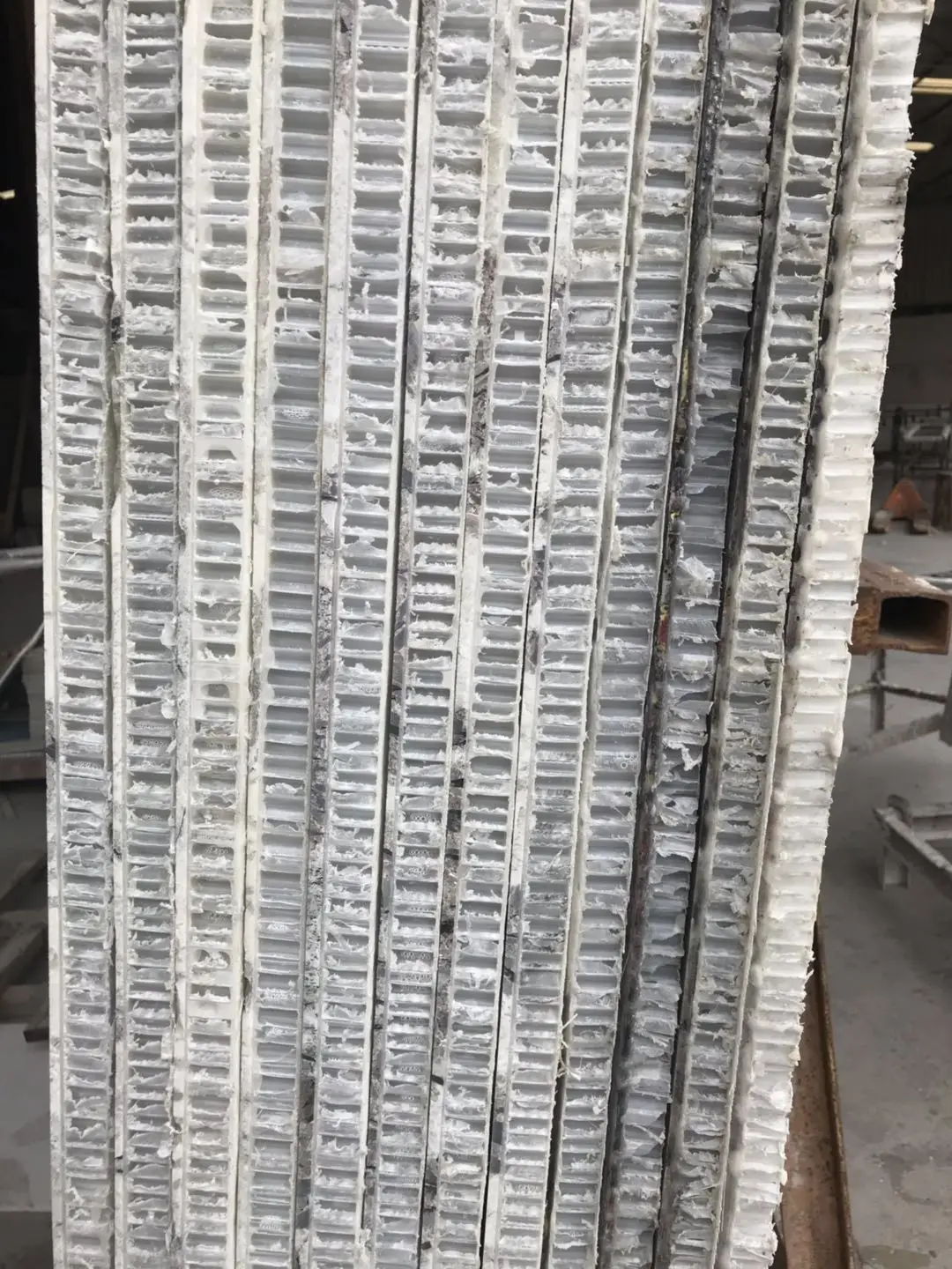 Snow mountain silver fox marble backlit translucent wall fiberglass honeycomb panels