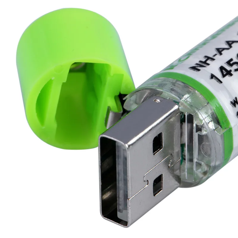 Два в одном пакете 1 2 USB перезаряжаемая батарея AA 1450 мАч Заводская поставка