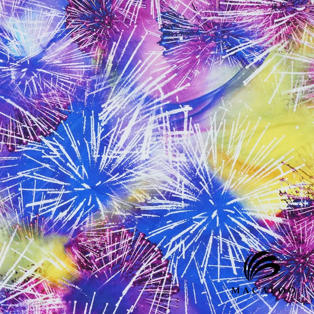 Bright color stretch lycra textile custom printed  95%  cotton 5% spandex knit fabric for baby sewing