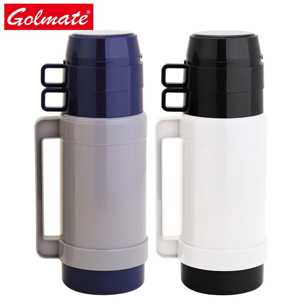 Glass liner Double cups isolation insulated thermal vacuum plastic thermos flask