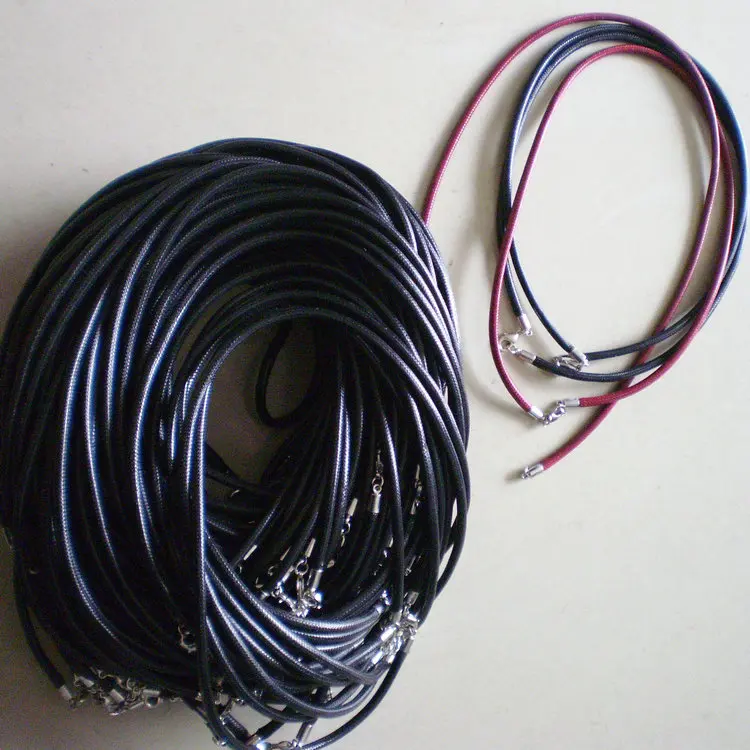 Korea Style Adjustable Wax Leather Cord Wire Rope Chain String Necklace