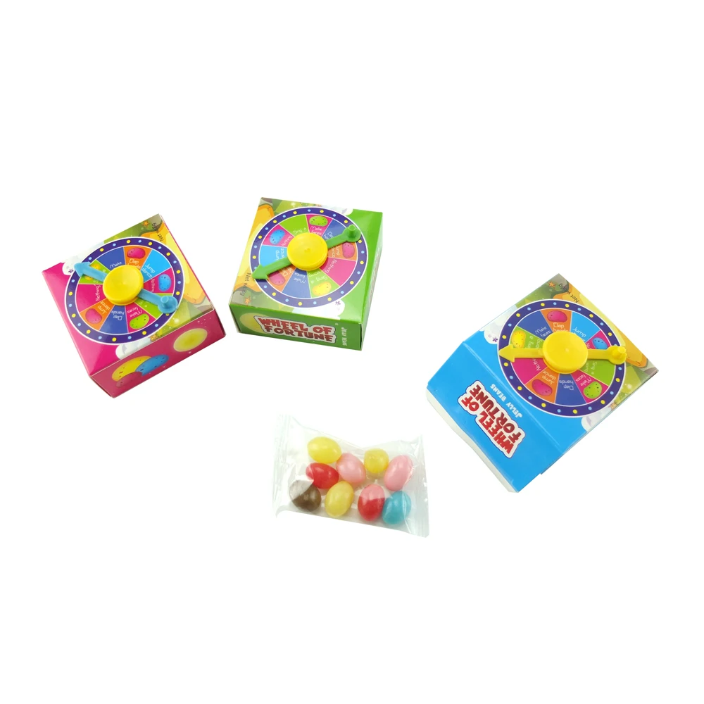funny snacks wheel of fortune game candy box crazy juicy jelly beans soft candy