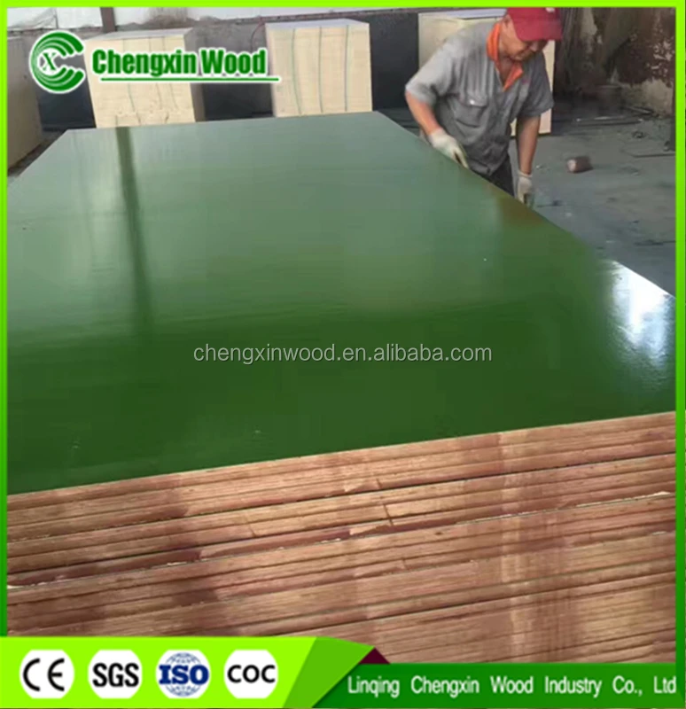 Green PP Plastic Film Faced Plywood / Ply Wood / Marine Plywood