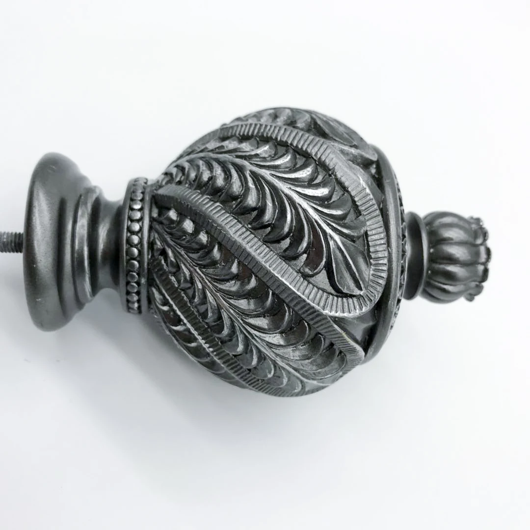 Home Decoration Curtain pole Finials With Special Shape, Plastic Curtain Finials