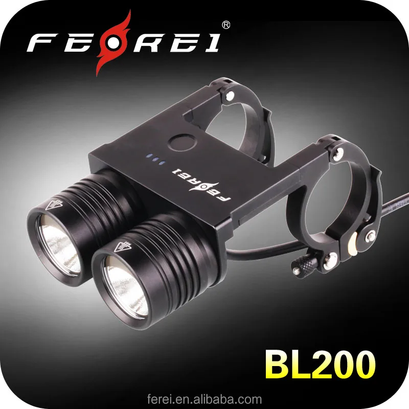 
2014 CE,RoSH bicycle front light high intenseity rechargeable utility led bike light cycling use led flashlight FEREI BL200 