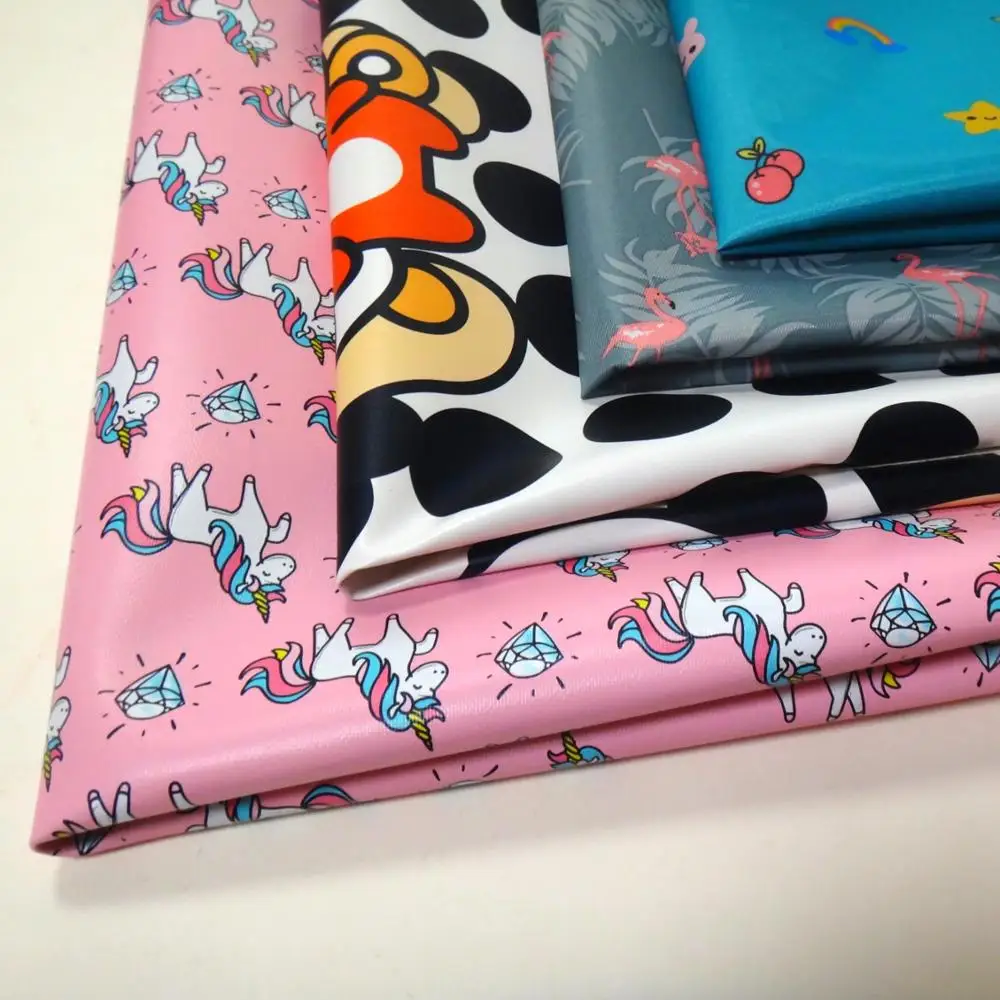 Hot Sale 2019 new item transfer cartoon car film pvc imitation leather for handbag