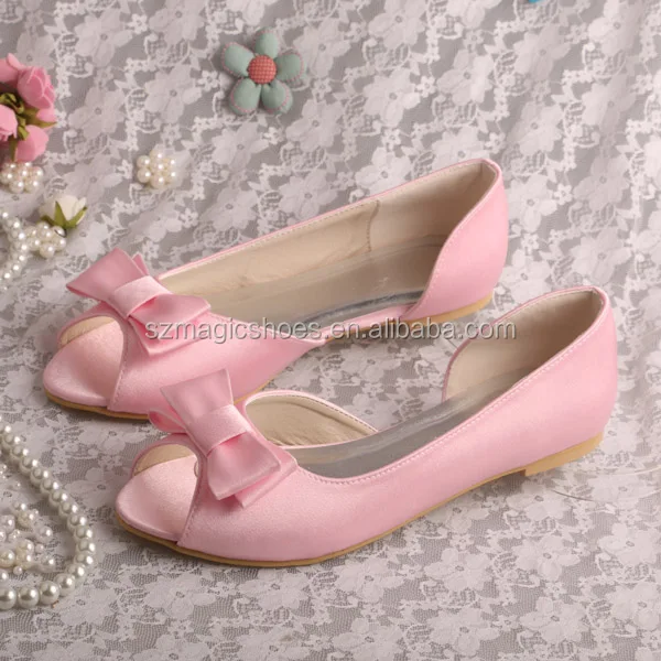 (22 Colors)Brand Name Plain Flat Bridal Shoes
