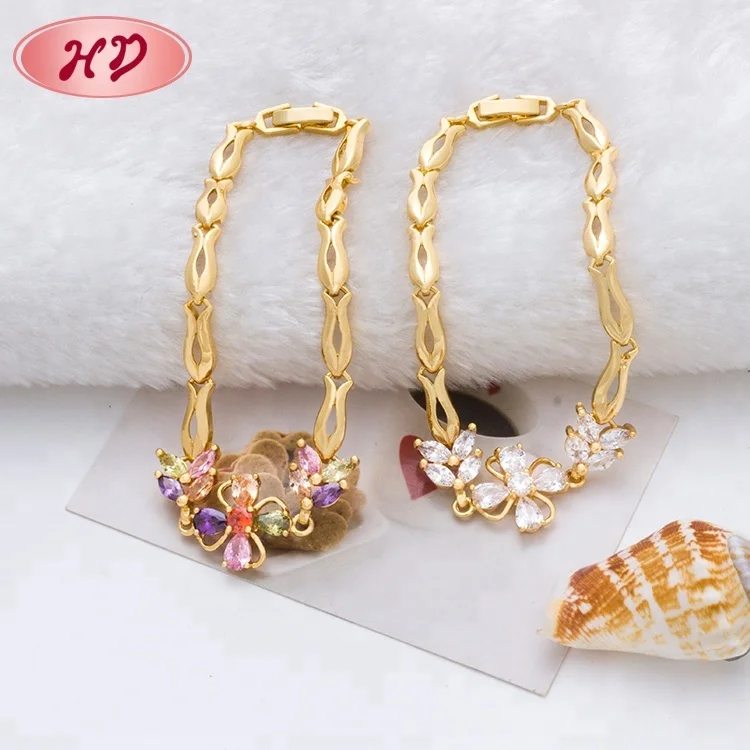 Wholesale Jewelry New Handmade Dubai 18K Gold Bracelet For Women