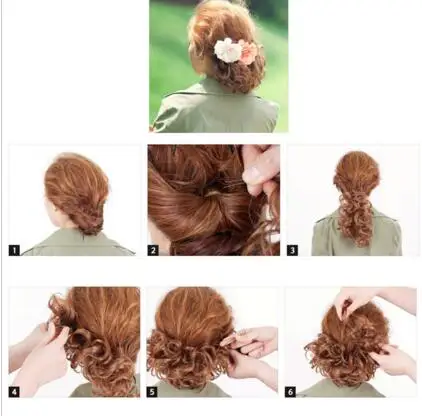 
Women hair extension Rubber Band Hairband synthetic hair wigs Hairpiece Updo Chignon Donut Roller scrunchies hair accessories 