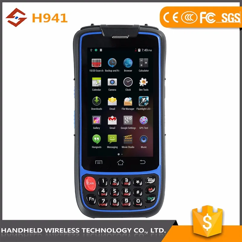 Прочный 4.0 дюйм(ов) Quad-Core Android gps ручной 2d сканер штрих-кода в КПК