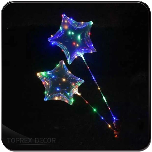 TOPREX DECOR 2018 Wholesale mini led balloon lights 18inch  glow stick balloons for wedding and party  decoration