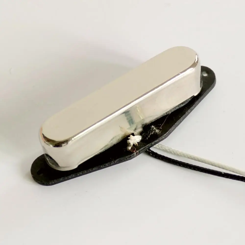 Donlis Black Flatwork Nickel Silver Cover TL guitar Pickup with Alnico 5 Magnet for Custom Guitar Building Parts