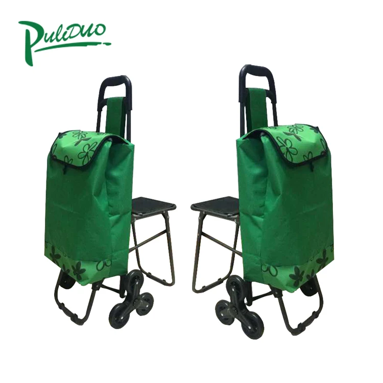 Foldable Custom Foldable Shopping Trolley With Wheel Chair Trolley