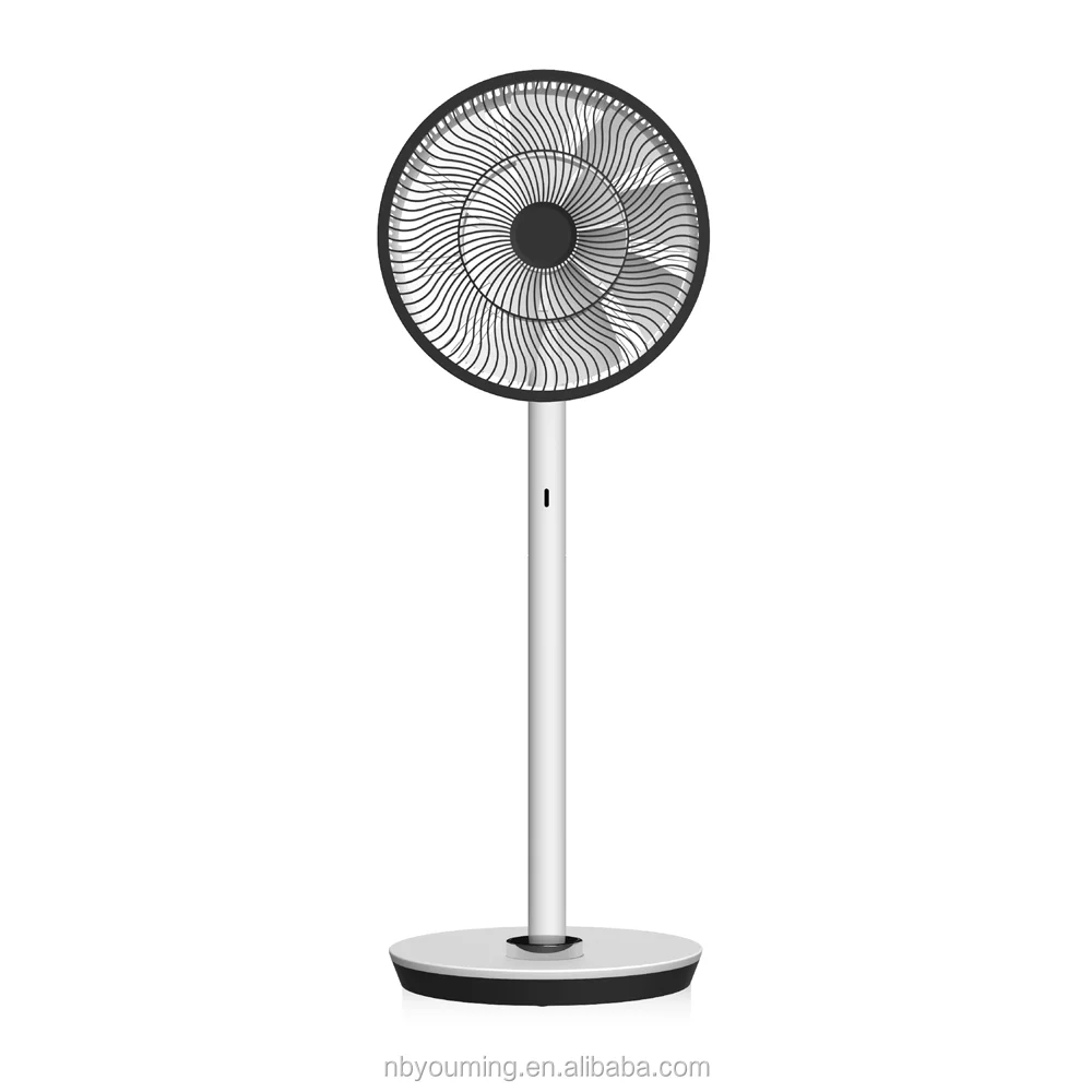 12 volt brushless dc adjustable height circulation stand electric fan