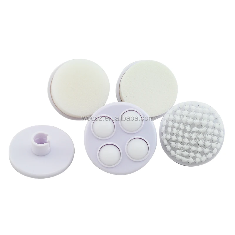 Electric Wash Face Machine Facial Pore Cleaner Body Cleaning Massage Mini Skin Beauty Massager 5 in 1 Battery Color Box