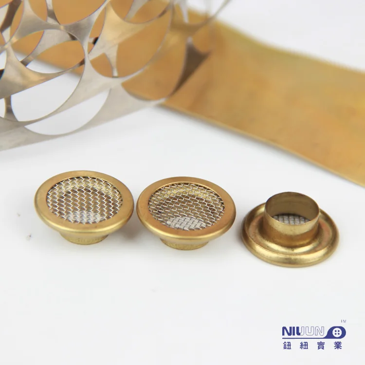 Wholesale bag accessory gold plating hat mesh metal ring eyelet