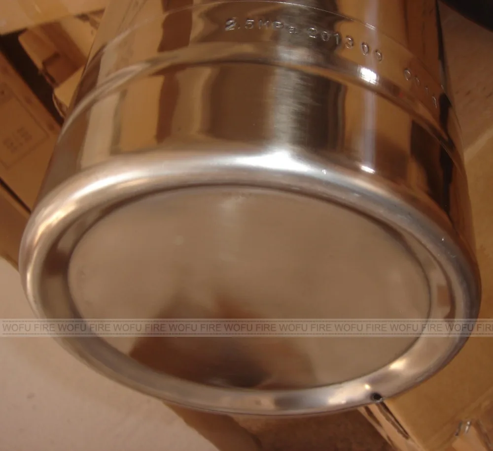 Empty fire extinguisher stainless steel cylinder container