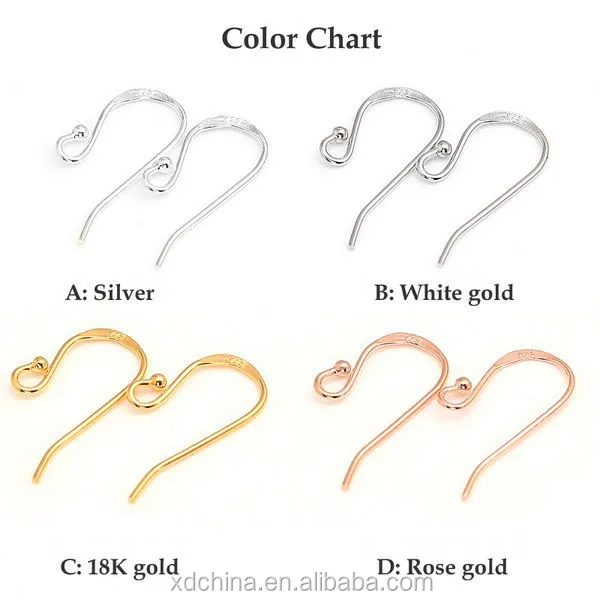 XD P026 925 sterling silver ball earring hooks shop for earrings  925 sterling silver ear hook