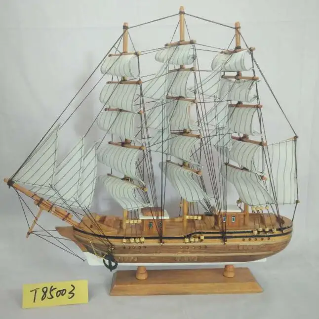 Mettle New Arrival Length 50CM  Wood Craft Best Gift Sailboat Model For Wholesale