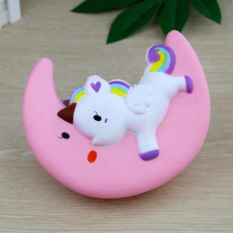 Cartoon Unicorn Moon Pegasus Squishy jumbo kawaii Squeeze Toy   For Girls