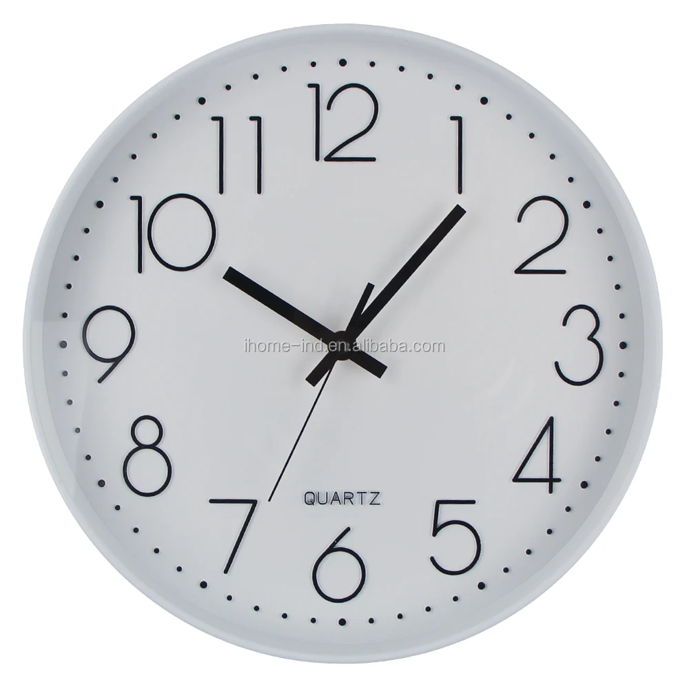 Rose Gold 3D Plastic Wall Clock for Home Living Room Decoration