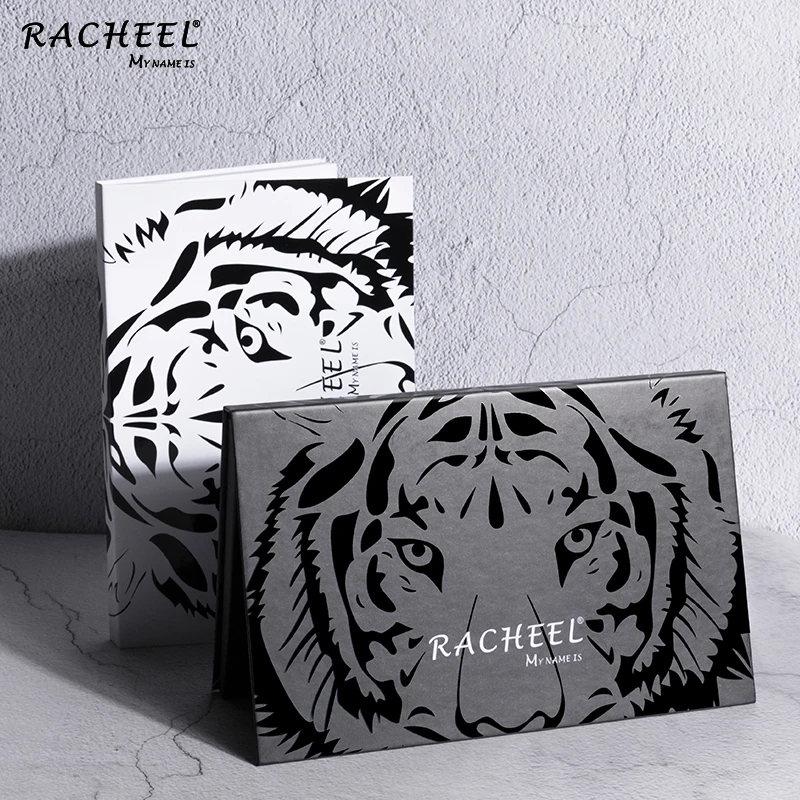 RACHEEL Empty Magnetic Eyeshadow Palette Accept OEM High Quality Tiger Stripes Eye Shadow Accept Small Orders Paper Boxes,carton