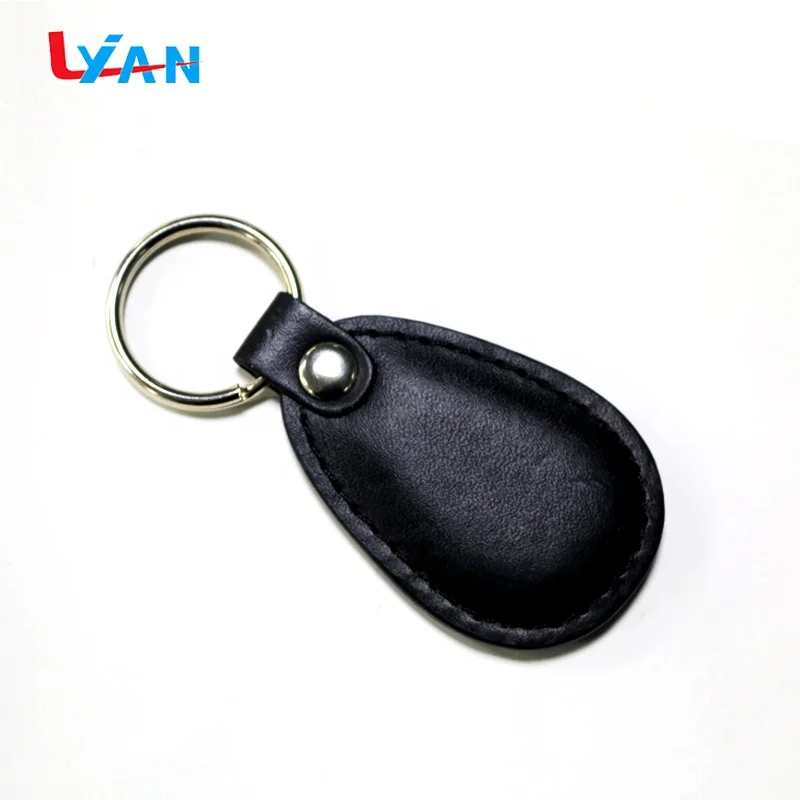 Cheapest Car logo Genuine leather keychains with metal in two parts
