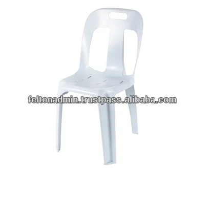 Однотонная и Высококачественная Белая Штабелируемая мебель для дома и улицы, пластиковый стул для ресторана Mamak без рук