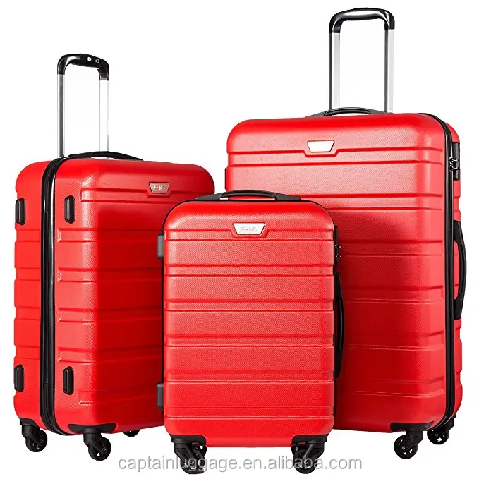 hot sale abs travel trolley suitcase , 3 pcs travel custom luggage set