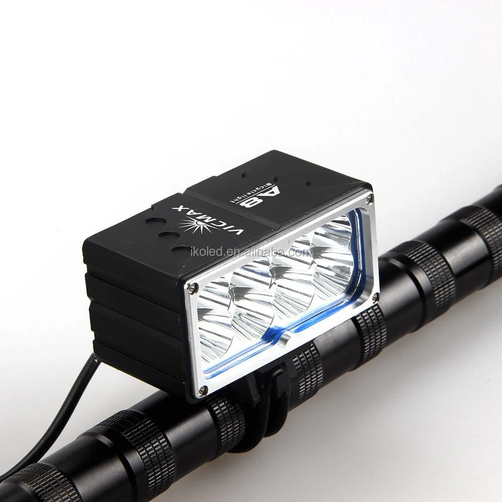 8LED Front Head Bike Bicycle light Cycling Rechargeable Light Headlamp & Waterproof battery pack