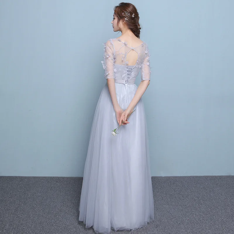 
ZH1133L 2019 long flower sisters wedding custom evening prom dress bridesmaid dress 