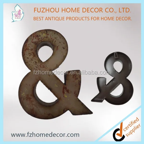Vintage style rustic color Free standing metal letters and numbers