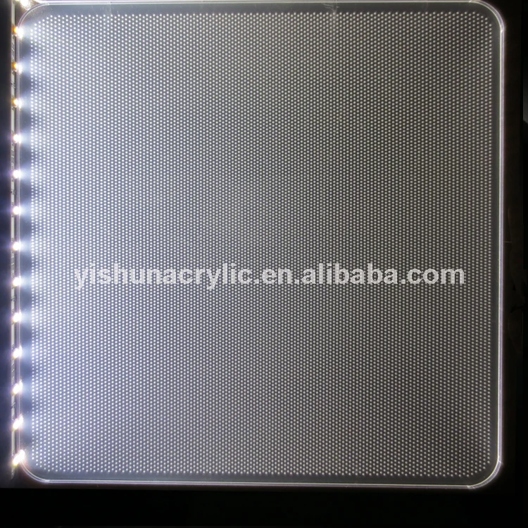 factory custom 600*600mm illuminated plexiglass acrylic light guide panel/lgp for lighting