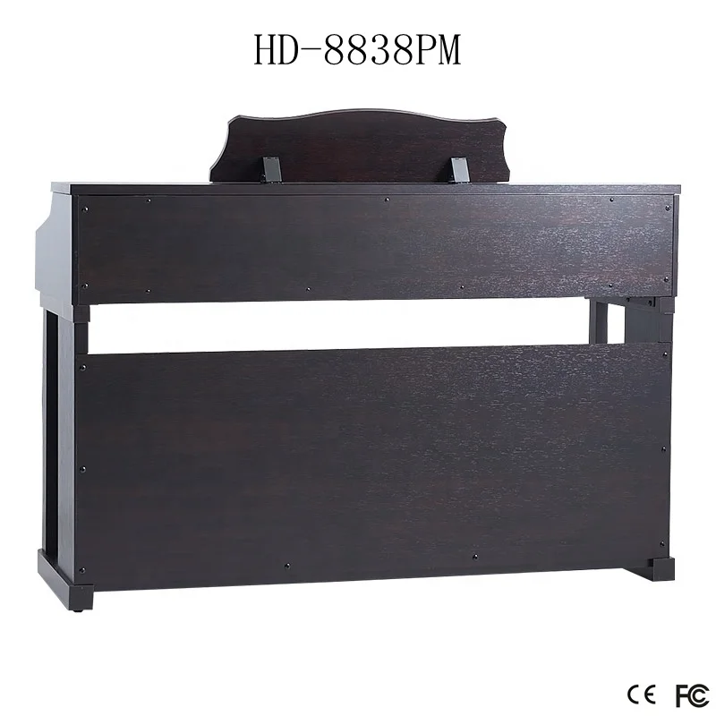 HUANGMA Black Painted Digital Upright Piano with MIDI Function and Multi-voices HD-8838PM