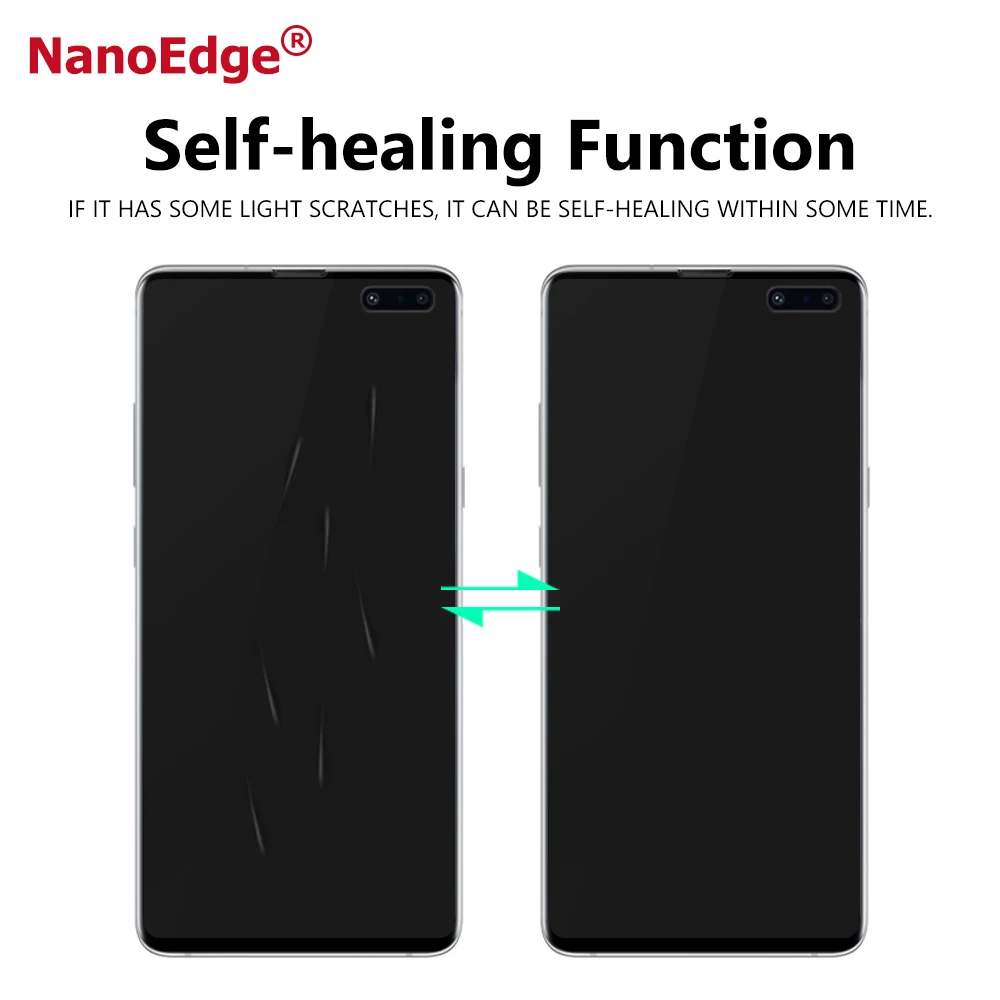 Nano Edge Mobile Phones  Screen Protector For Samsung Galaxy S10 5G Clear With Installation HD Video Not Tempered Glass
