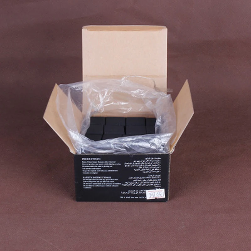 
customized logo best quality coal coconut husk fast burning shisha coal Popular hookah charcoal no sound somking shisha charcoal 
