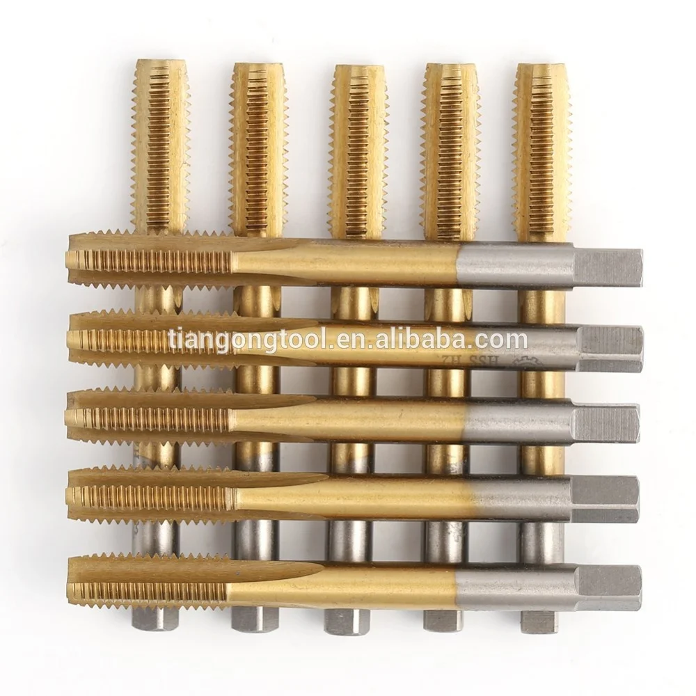 
TG HSS german standard straight flute Titanium coated taps 