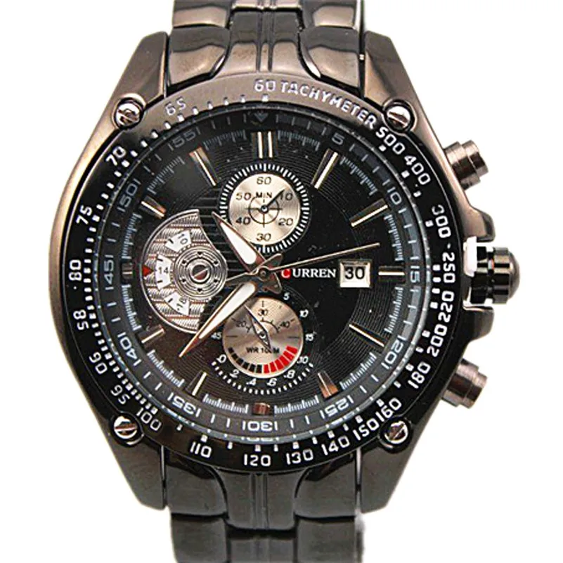 Top sale curren men watches  japanese movement steel band date sport waterproof fashion stainless steel Mens curren 8083 watch