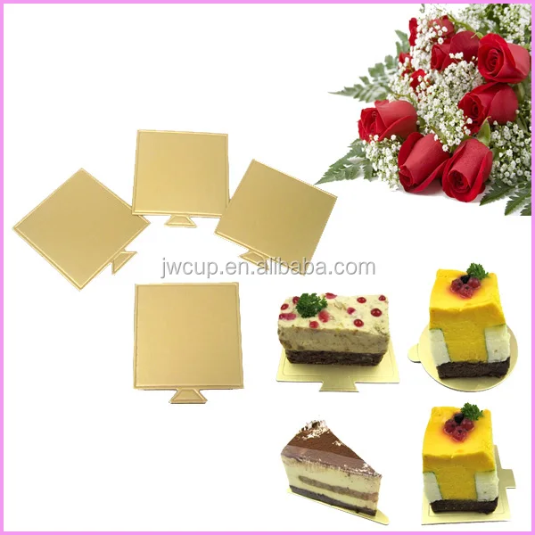 Foil Paper Cake Bases Boards Mini Cake Board Golden Custom Logo PE Free JW Customized Gravure Printing Food Wrapping Paper