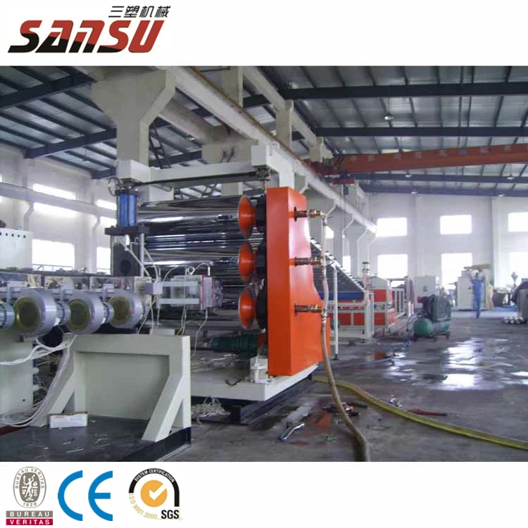 plastic PE sheet extrusion production machine line