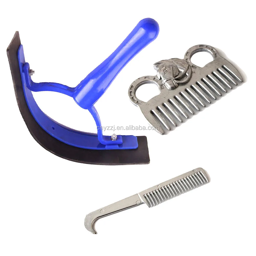 Wholesale Horse Grooming Cleaning Brushes Mitts Set with Bag