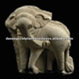 Antique Cham Hindu elephant stone relief DSF-CP032