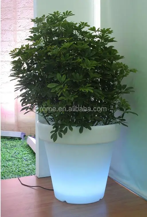 plastic led flower pots light up pots lighting pot
