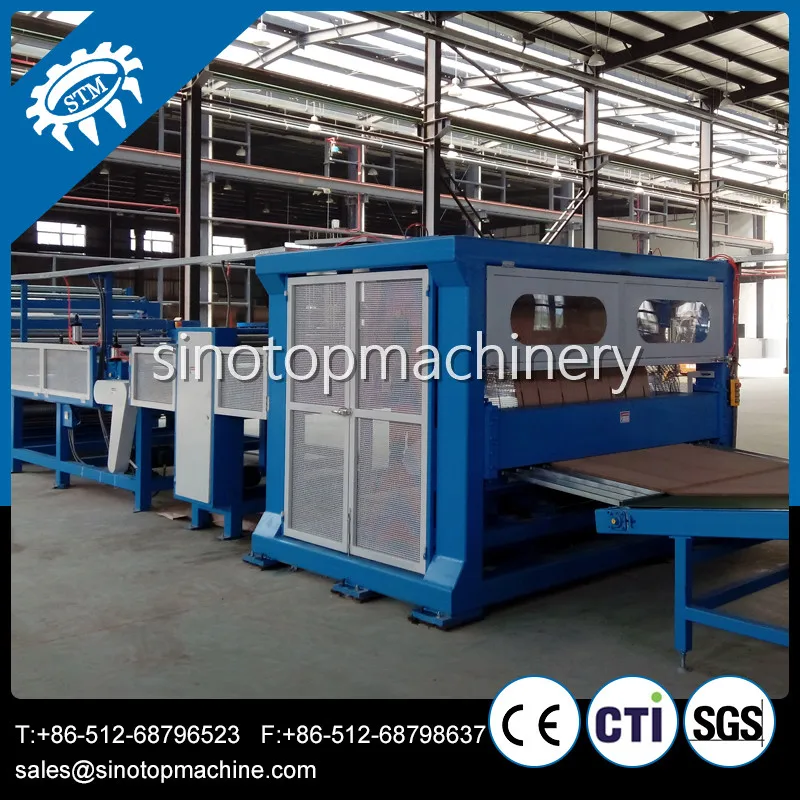Continuous paper honeycomb core production line