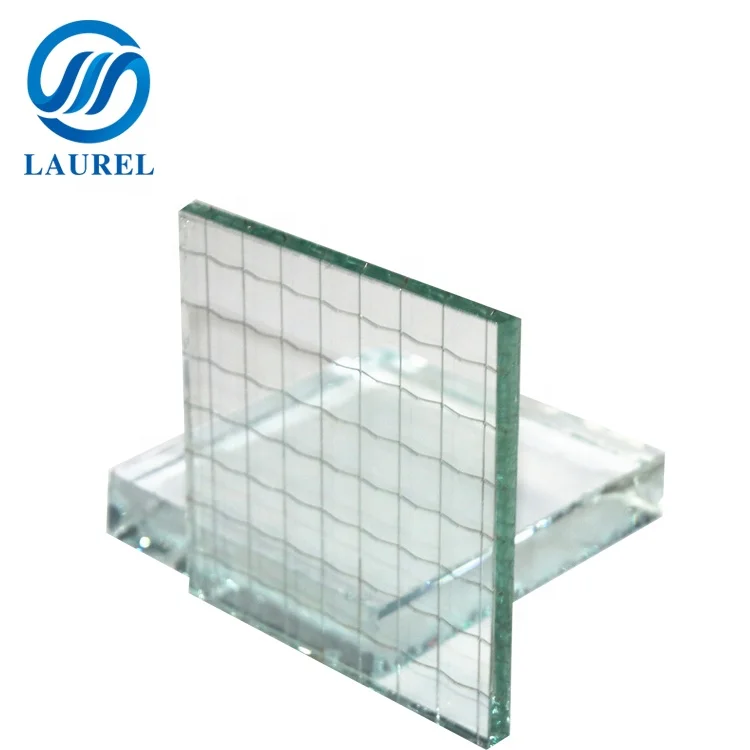 Low cost 6mm fire resistant tempered building glass safety clear wired pattered glass for window glass