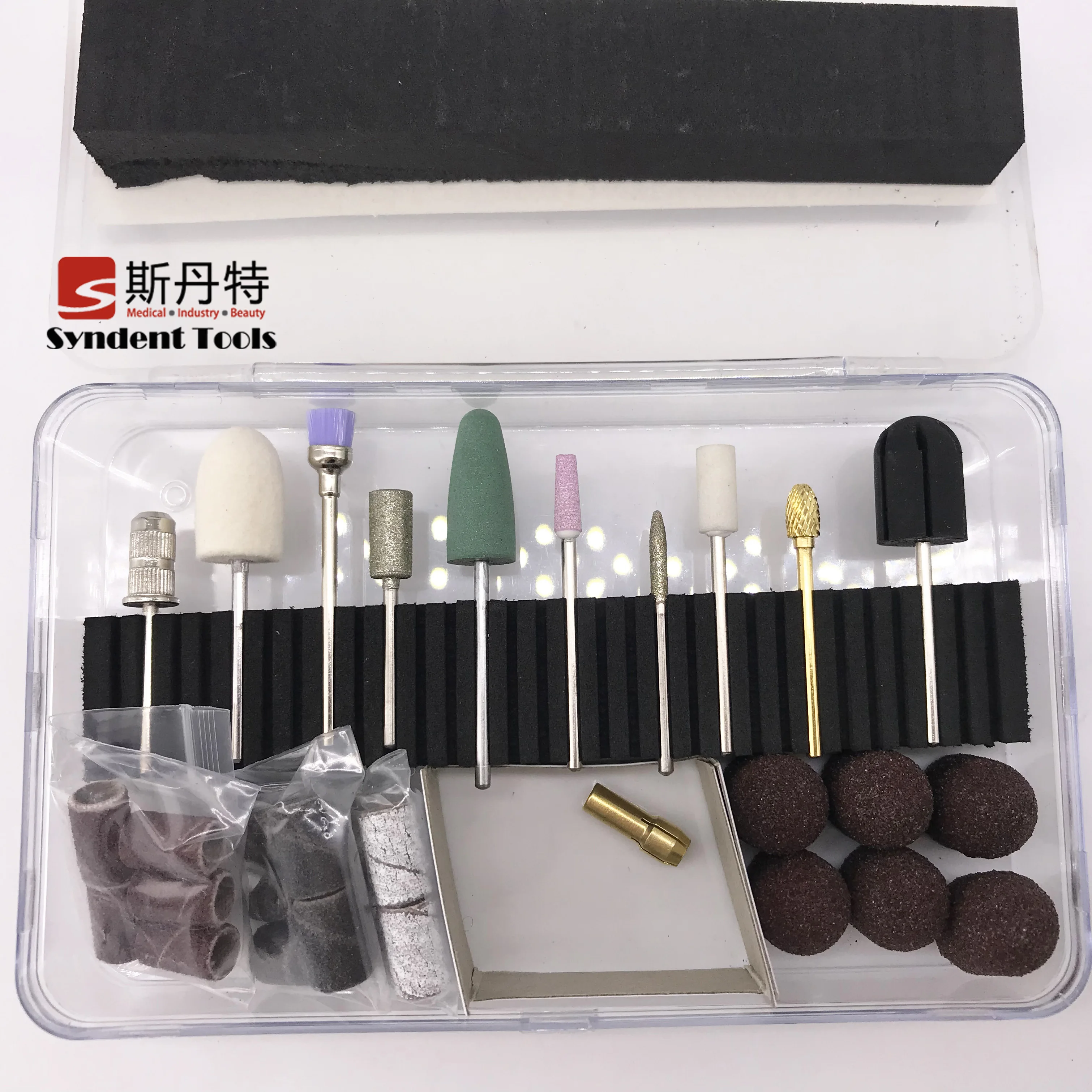 Professional gold carbide bit footcare set 12 pcs electric pedicure kit podiatry set